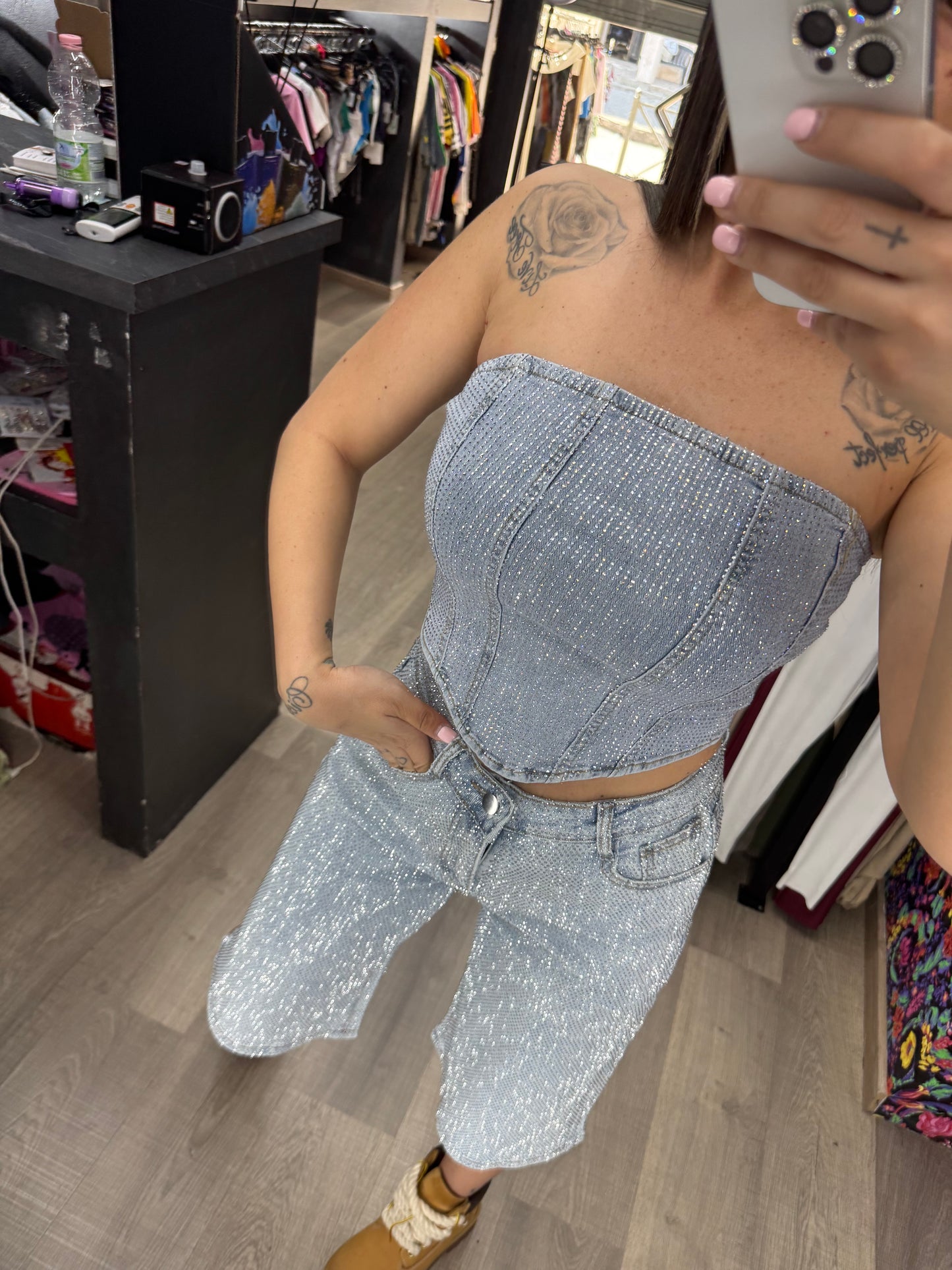 Coordinato scintillio denim 363