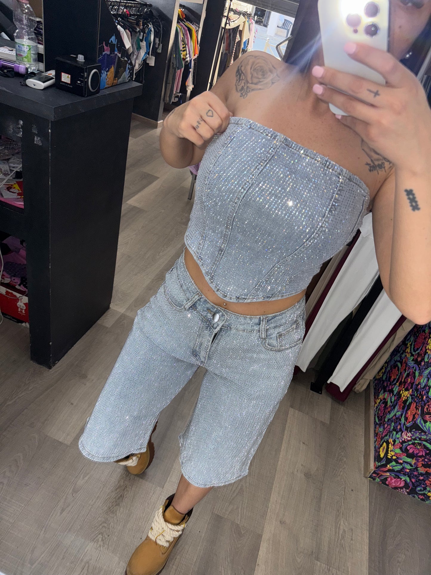 Coordinato scintillio denim 363