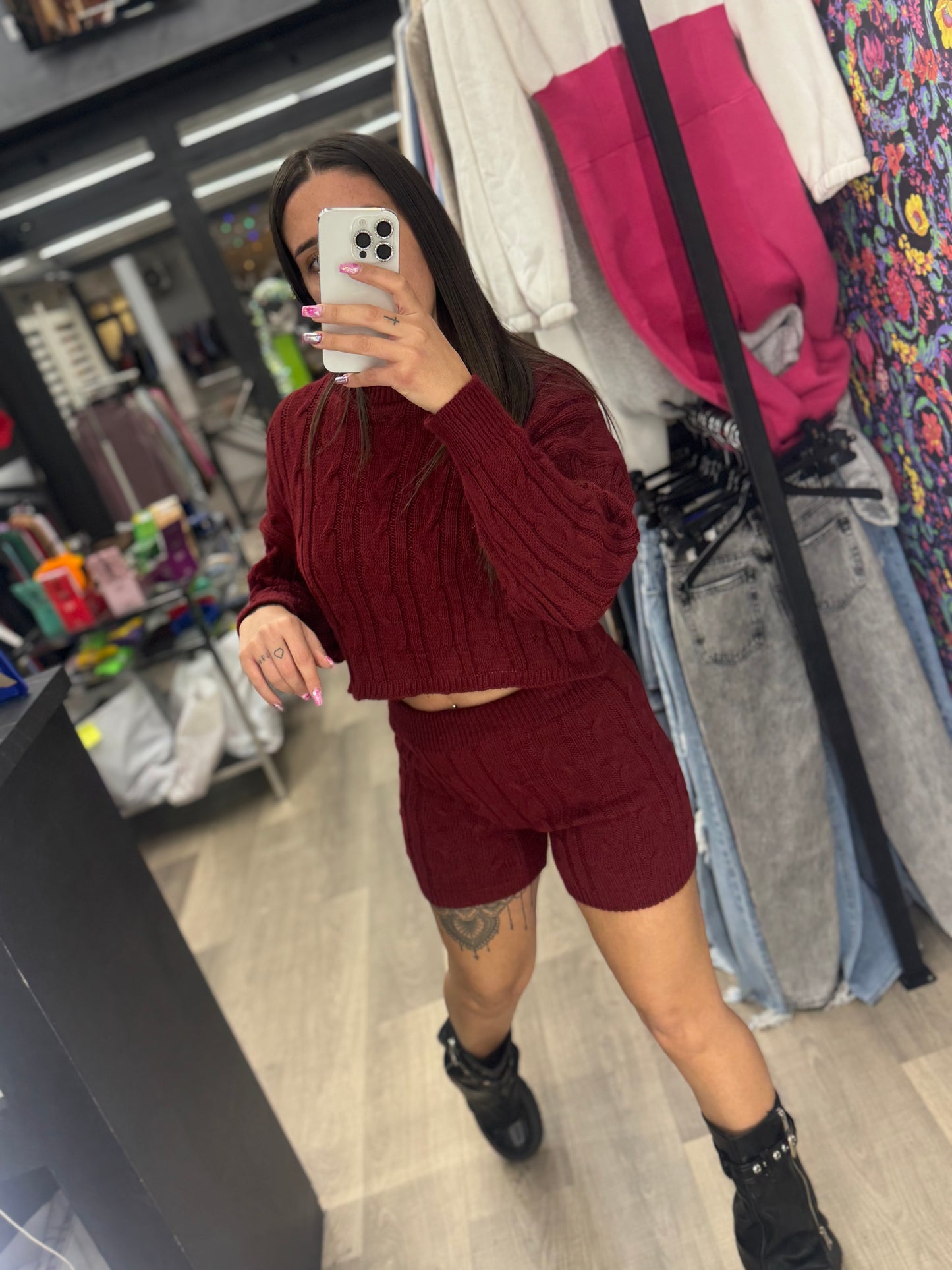 Coordinato lola bordeaux