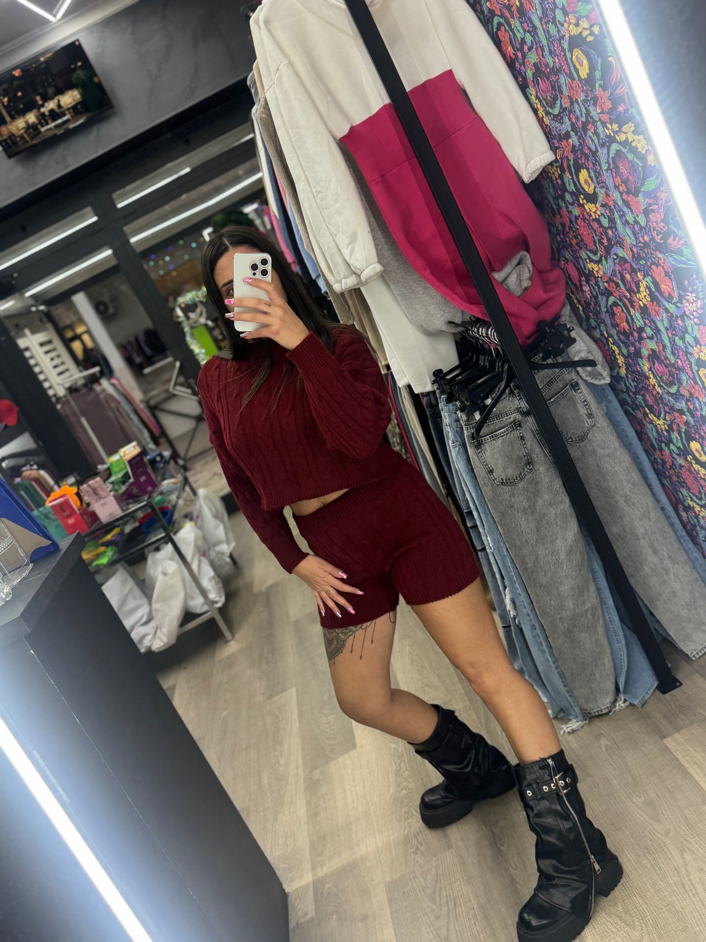 Coordinato lola bordeaux