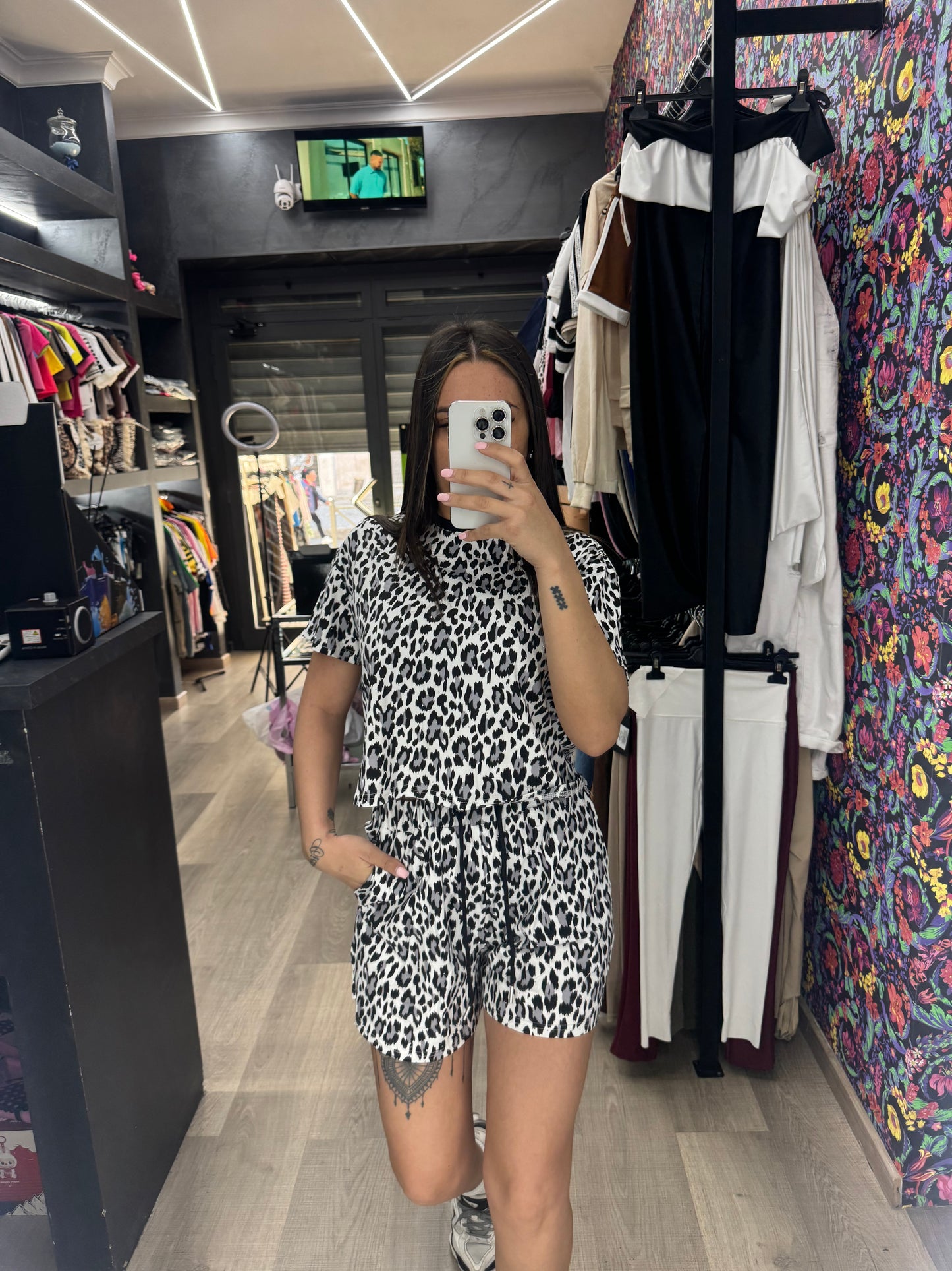 Coordinato diamond leopard 352