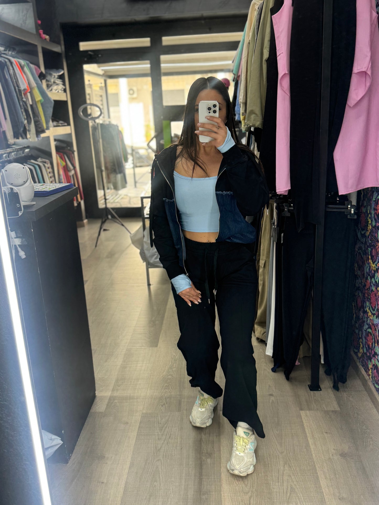 Tuta denim zip 214