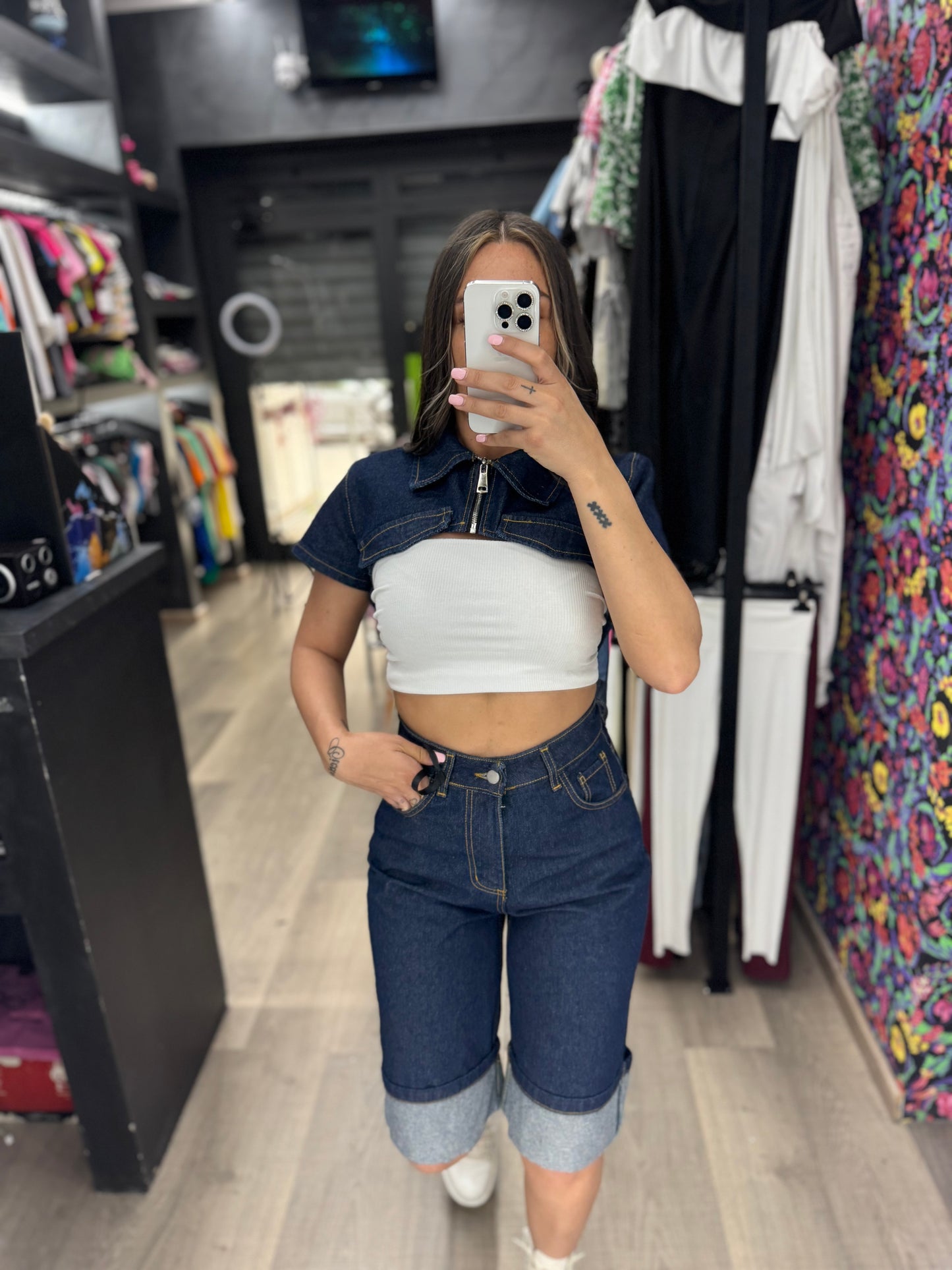 Coordinato denim scuro 575