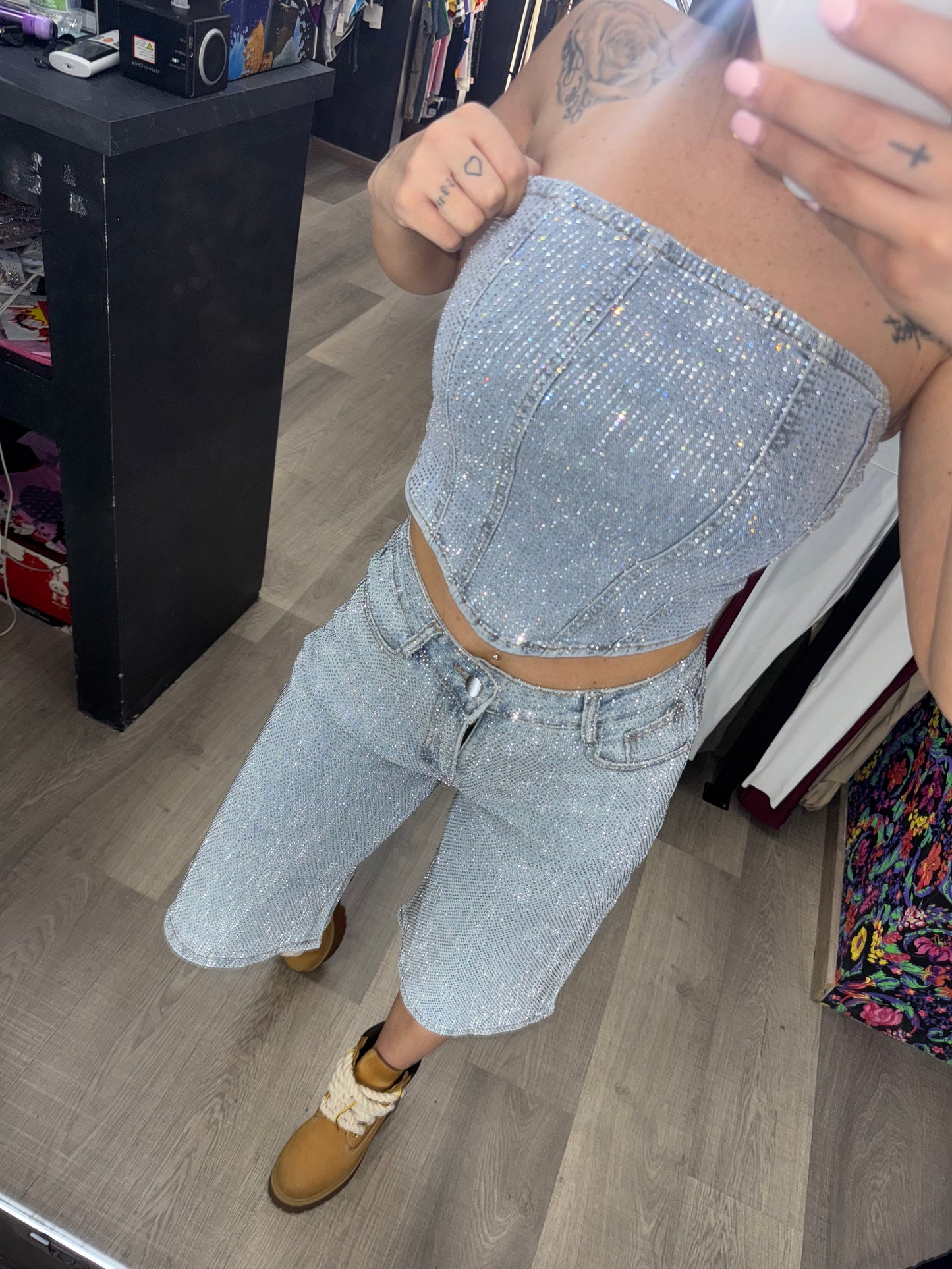 Coordinato scintillio denim 363