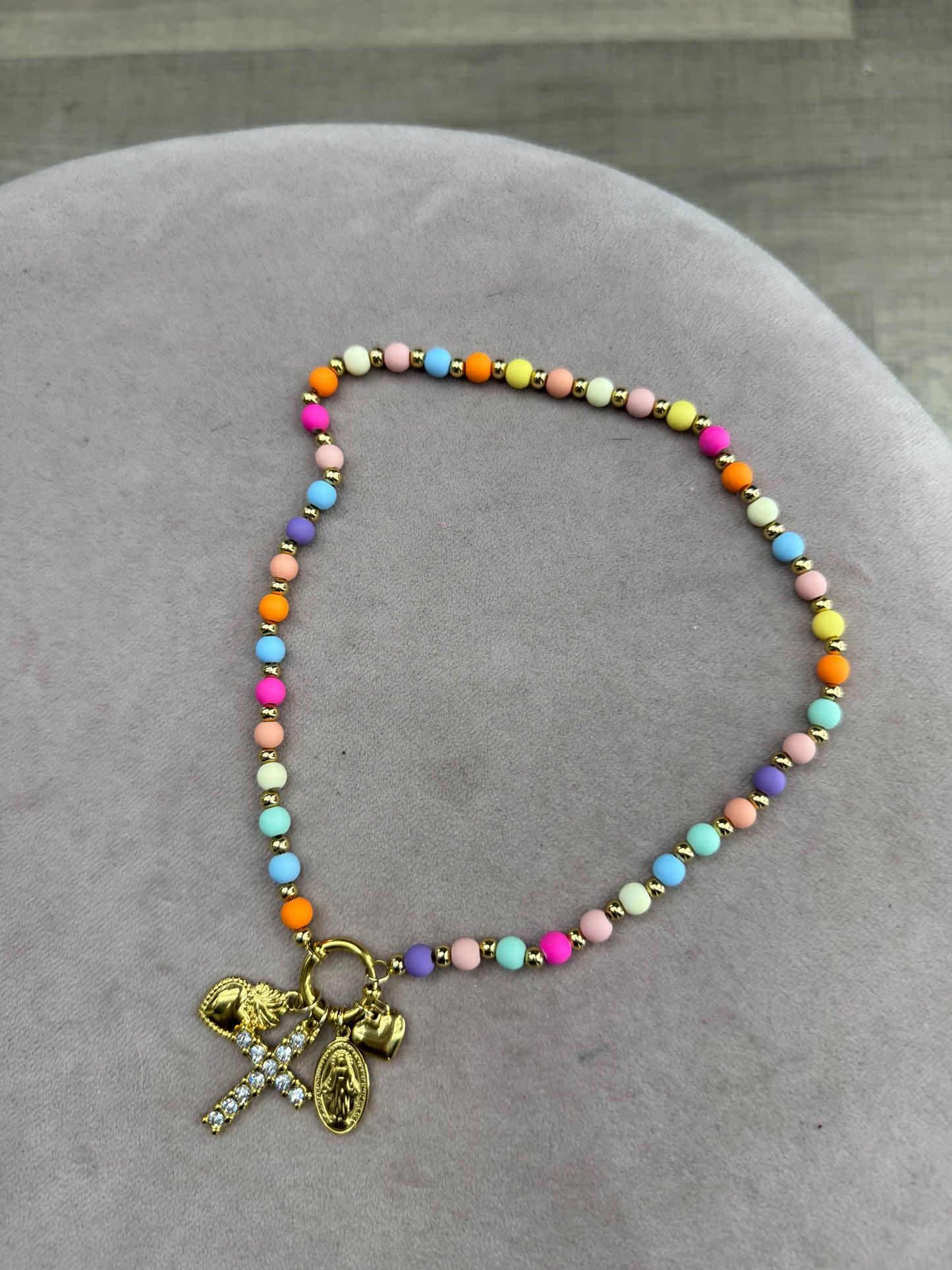 Collana perle multicolor