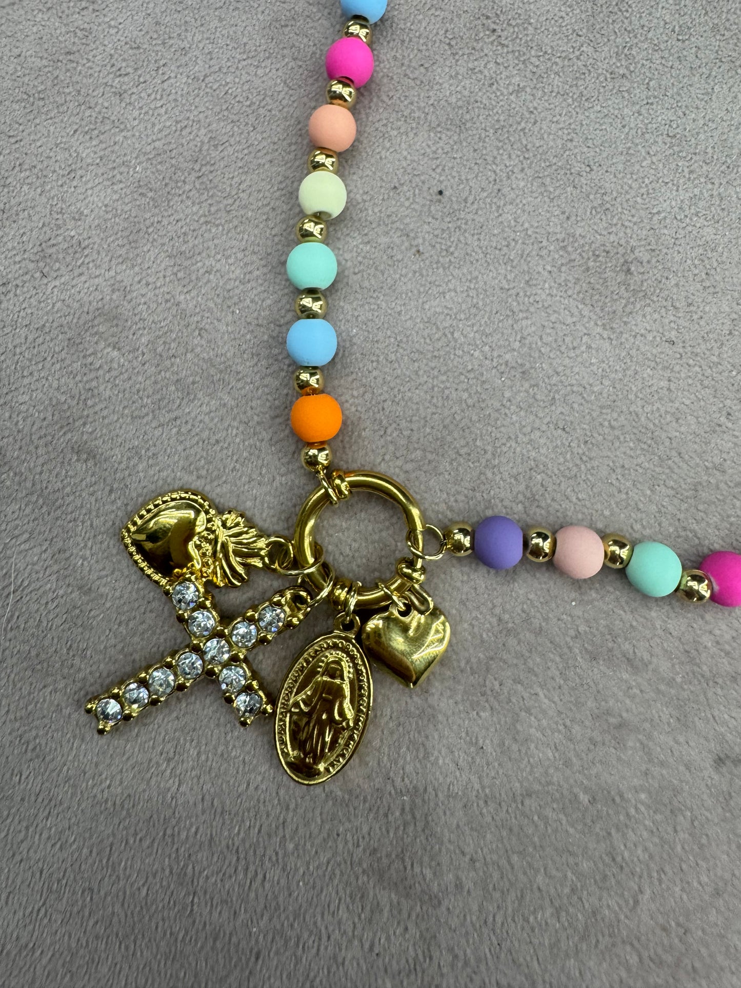 Collana perle multicolor