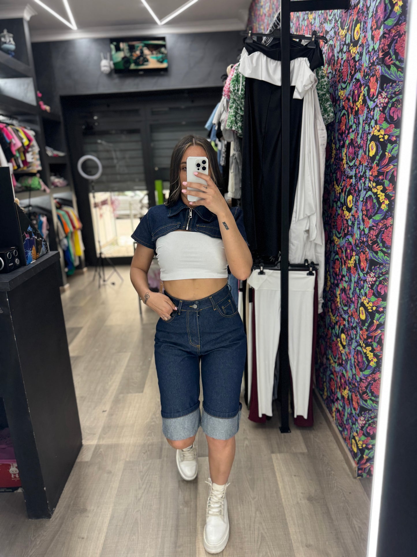 Coordinato denim scuro 575
