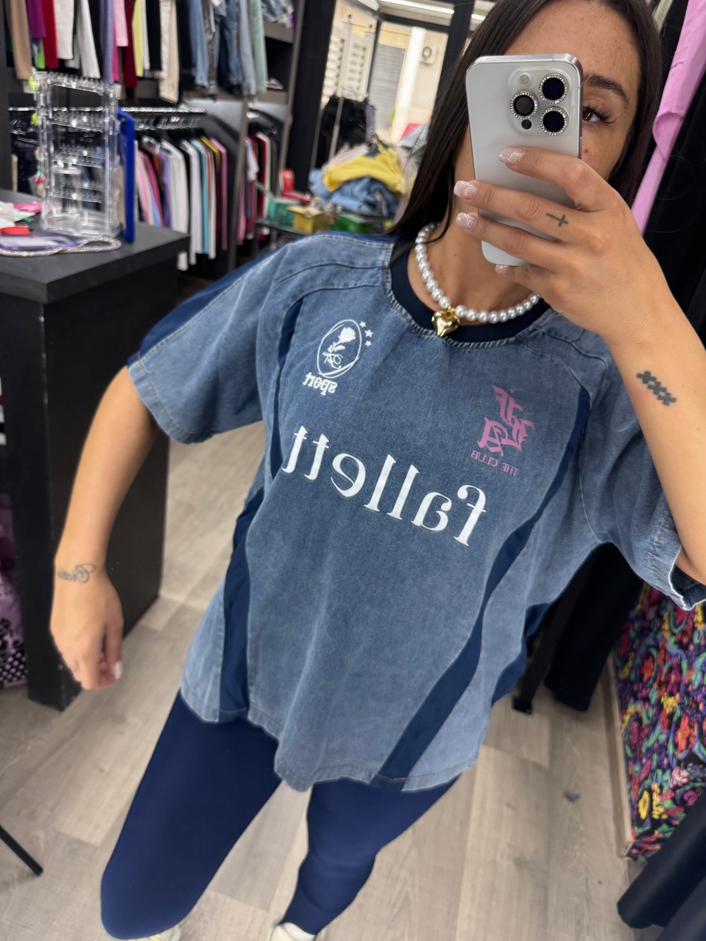 Maxi maglia denim