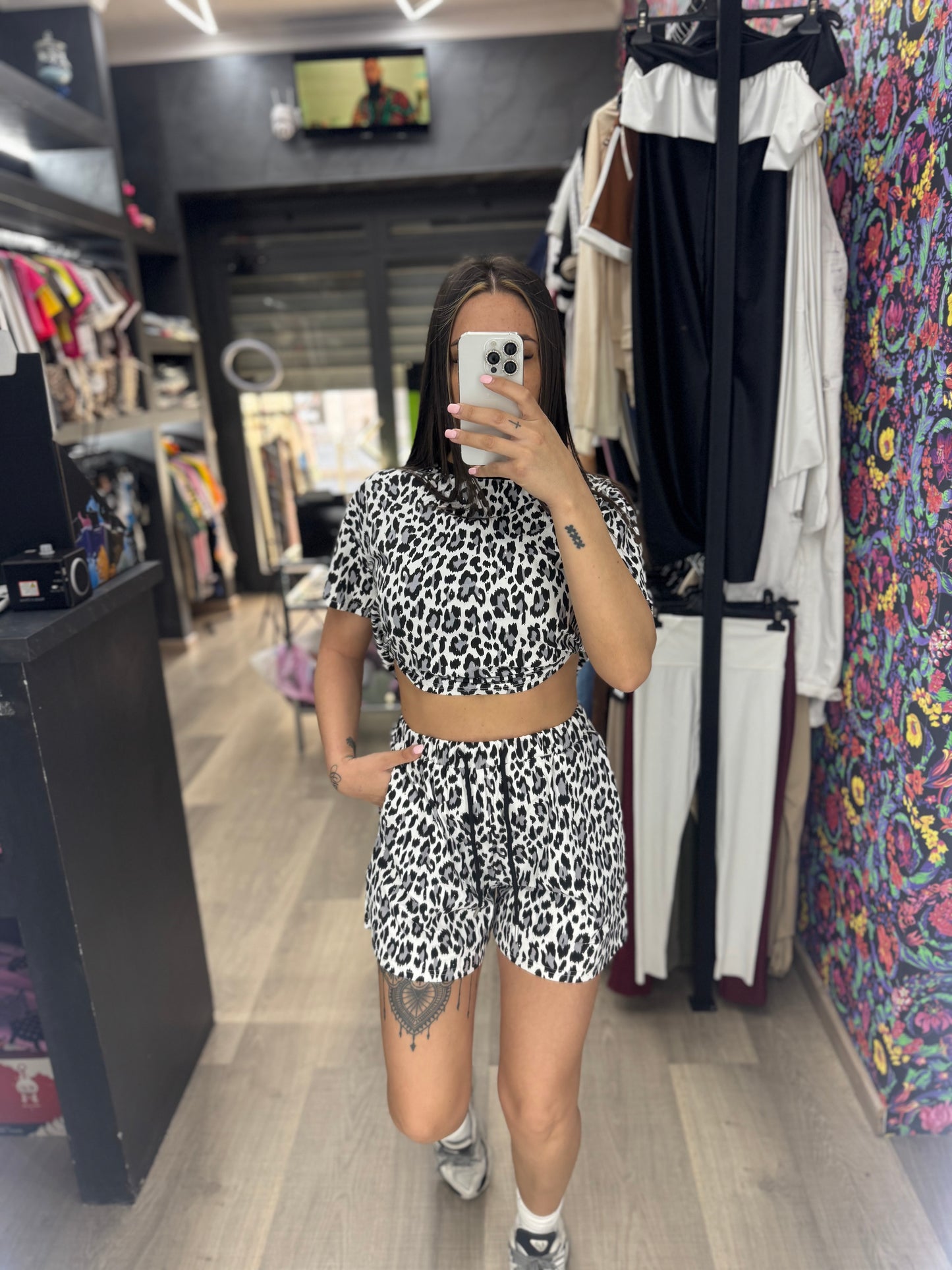 Coordinato diamond leopard 352