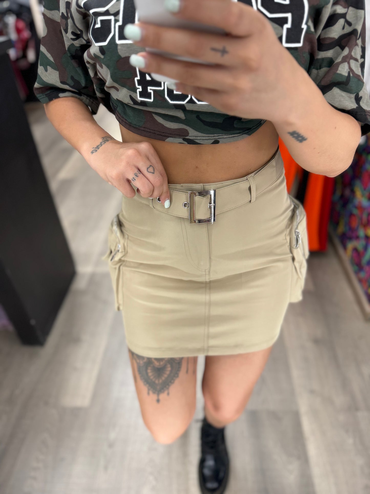 Gonna cargo beige 577