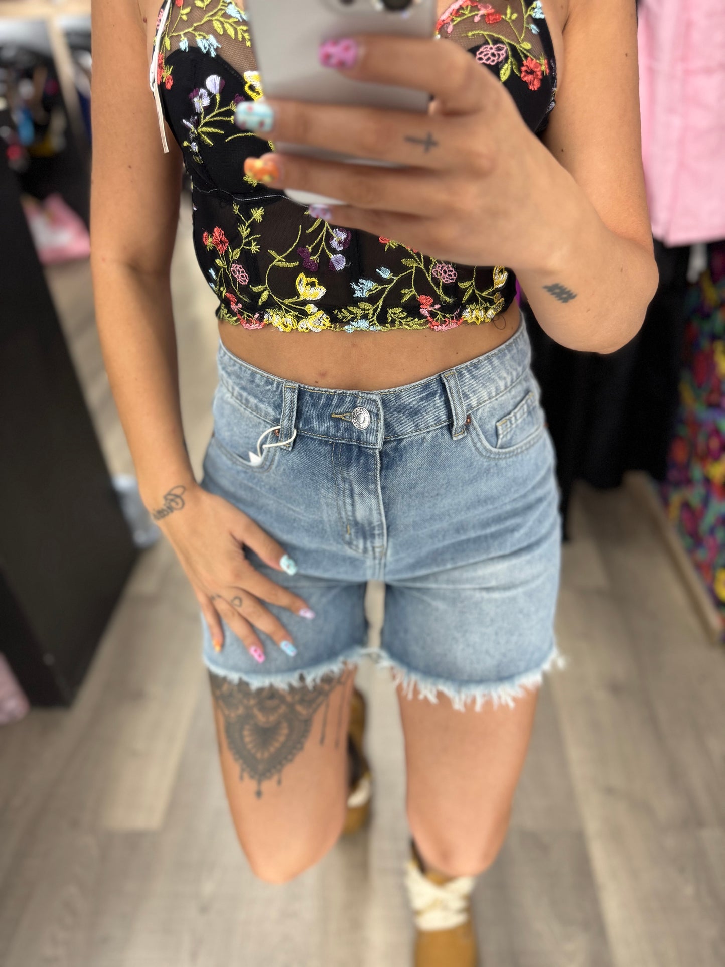 Shorts dettaglio tasca diamond 822