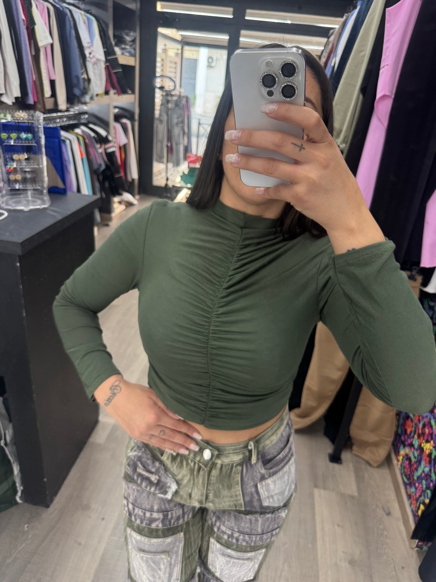 Maglia basic arricciata 88