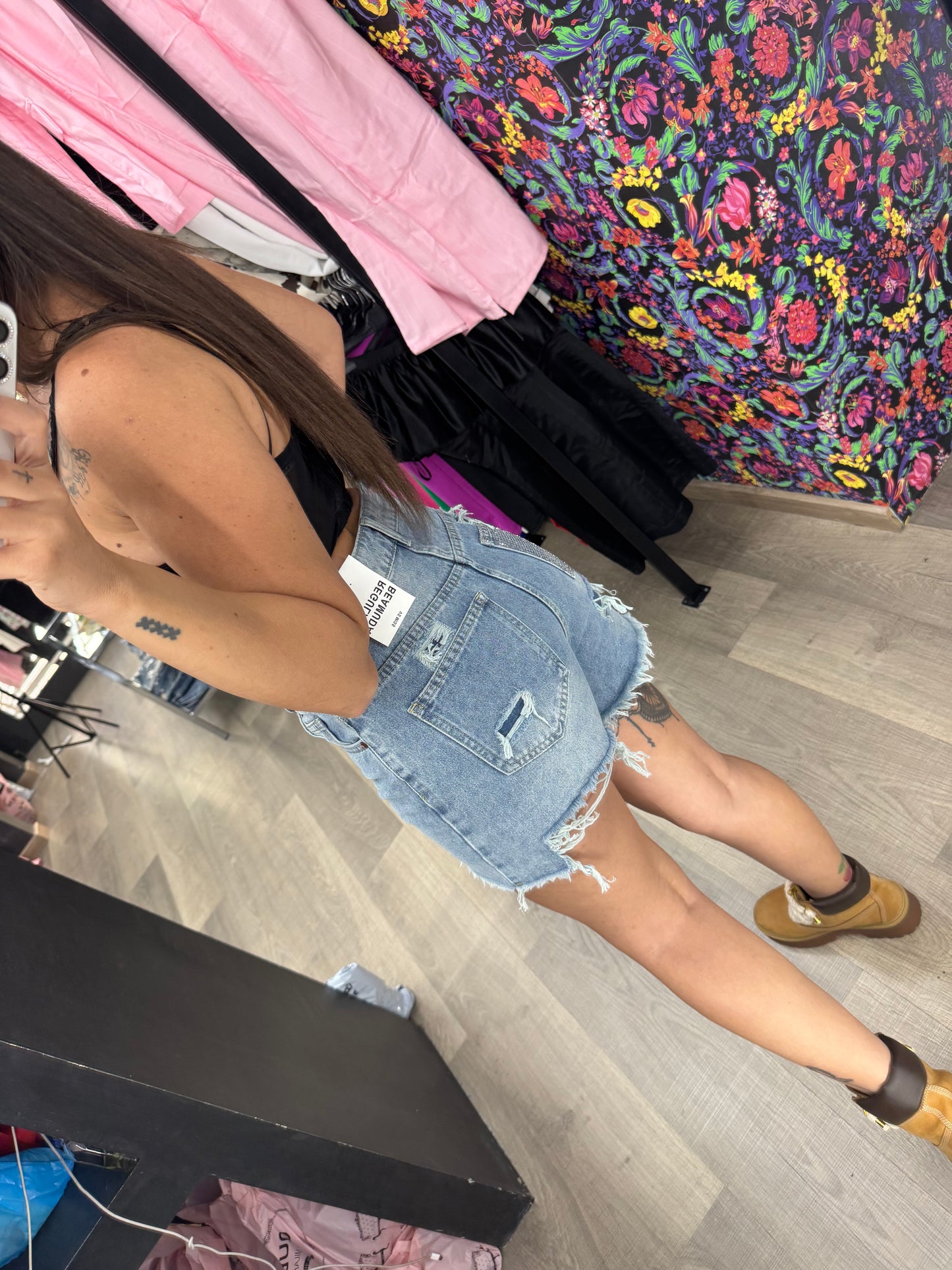 Shorts dettaglio tasca diamond 822