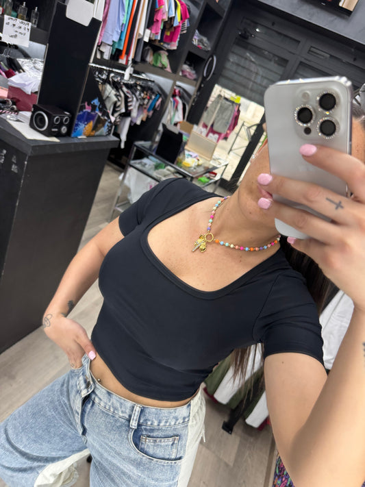 Collana perle multicolor