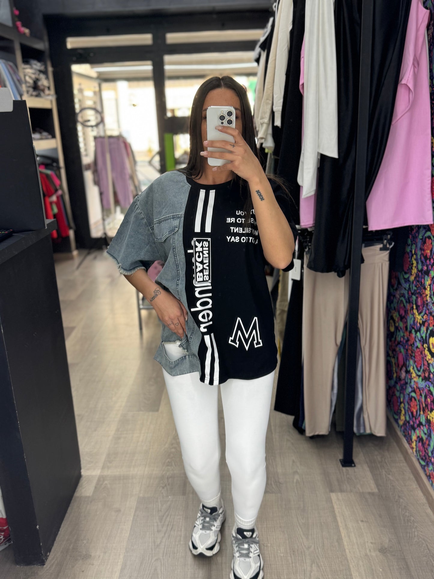 Magliettone in denim 36