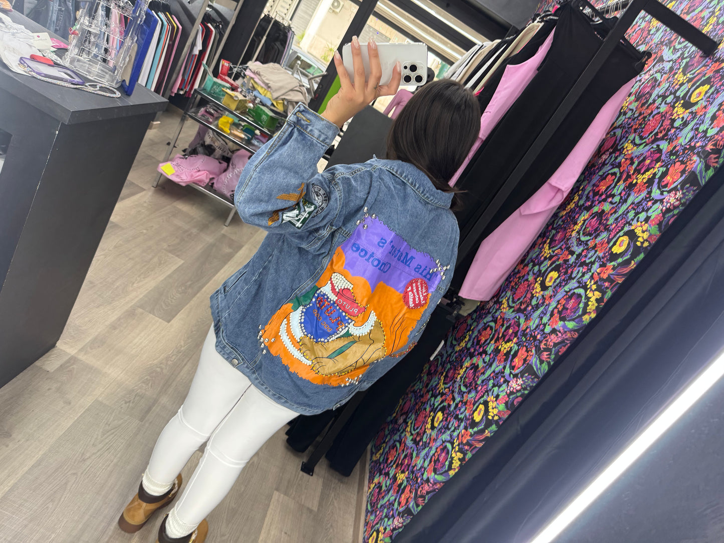 Giacchetto denim pluto