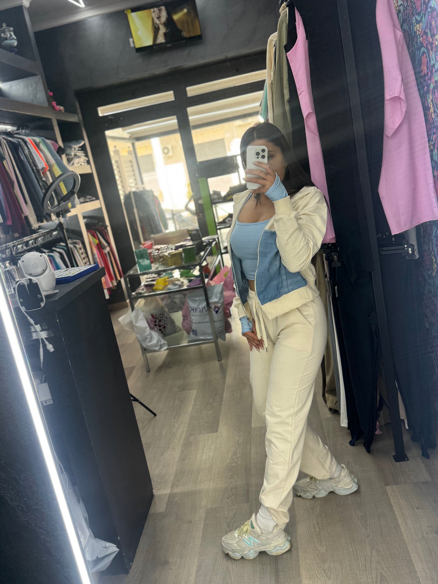 Tuta denim zip 160