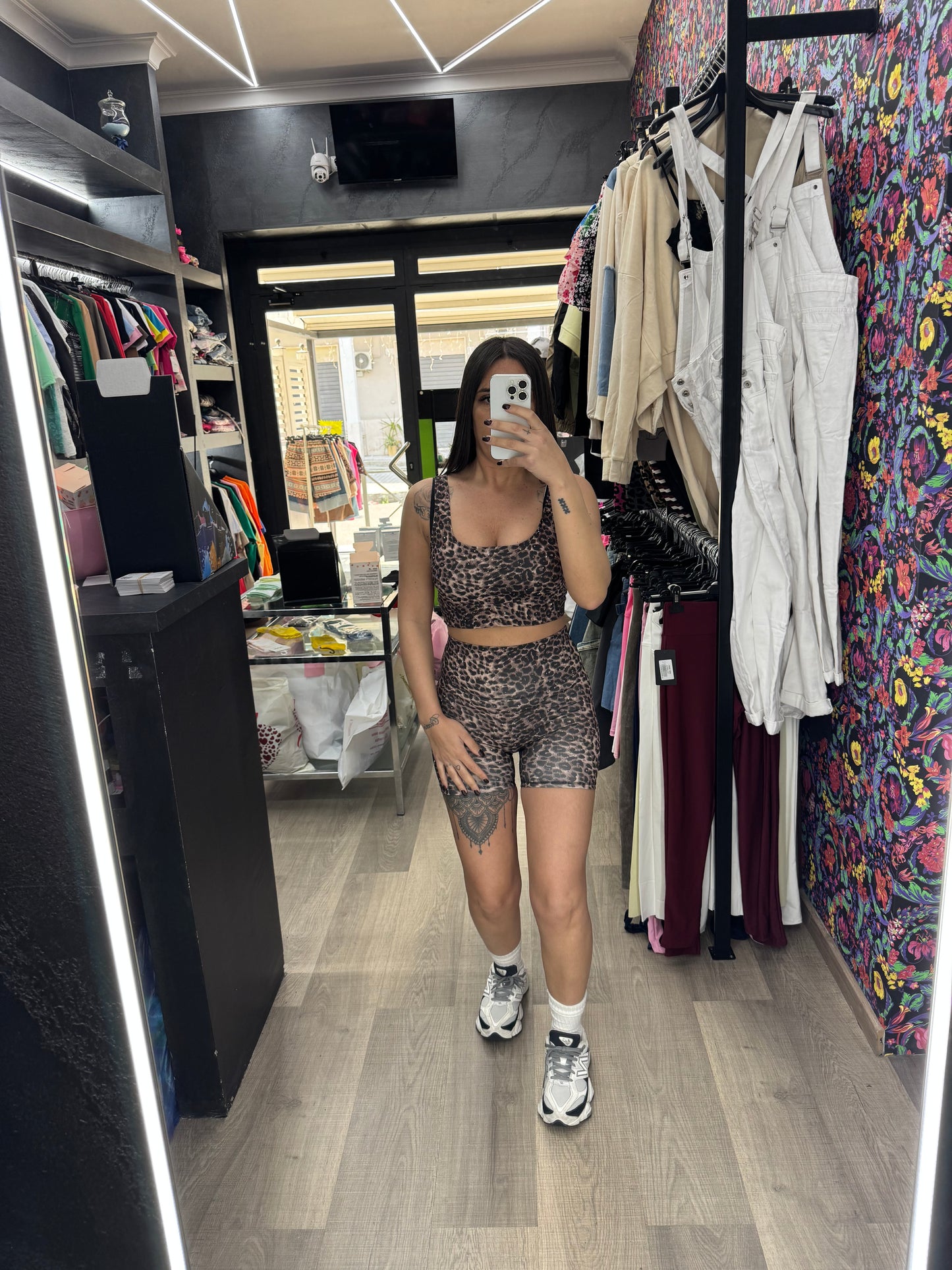 Coordinato leopard diamond 158