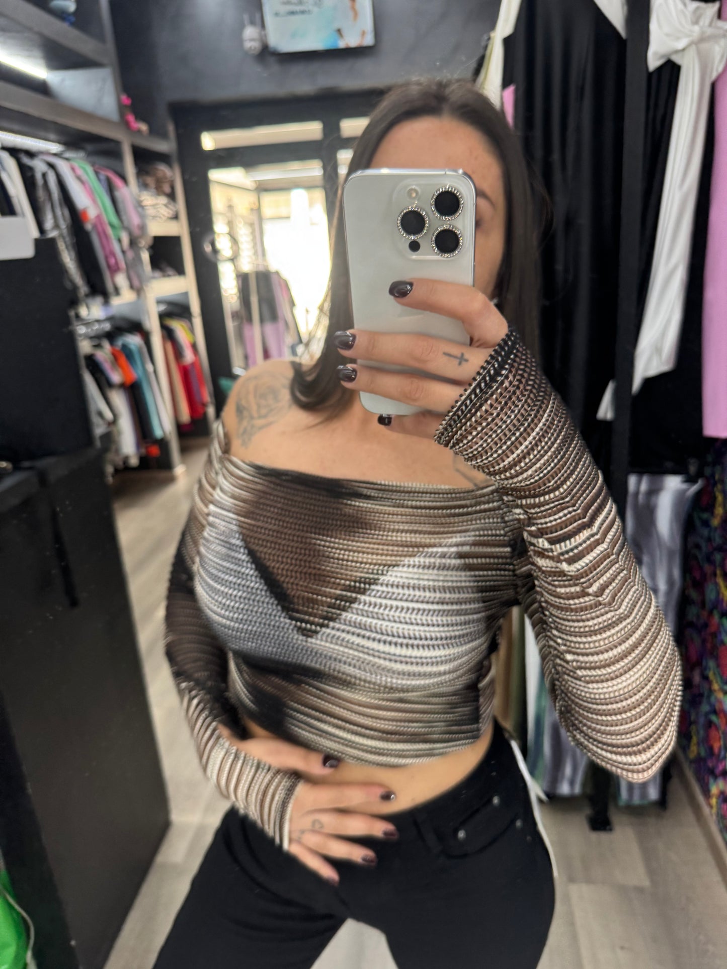 Top guanto velato 27