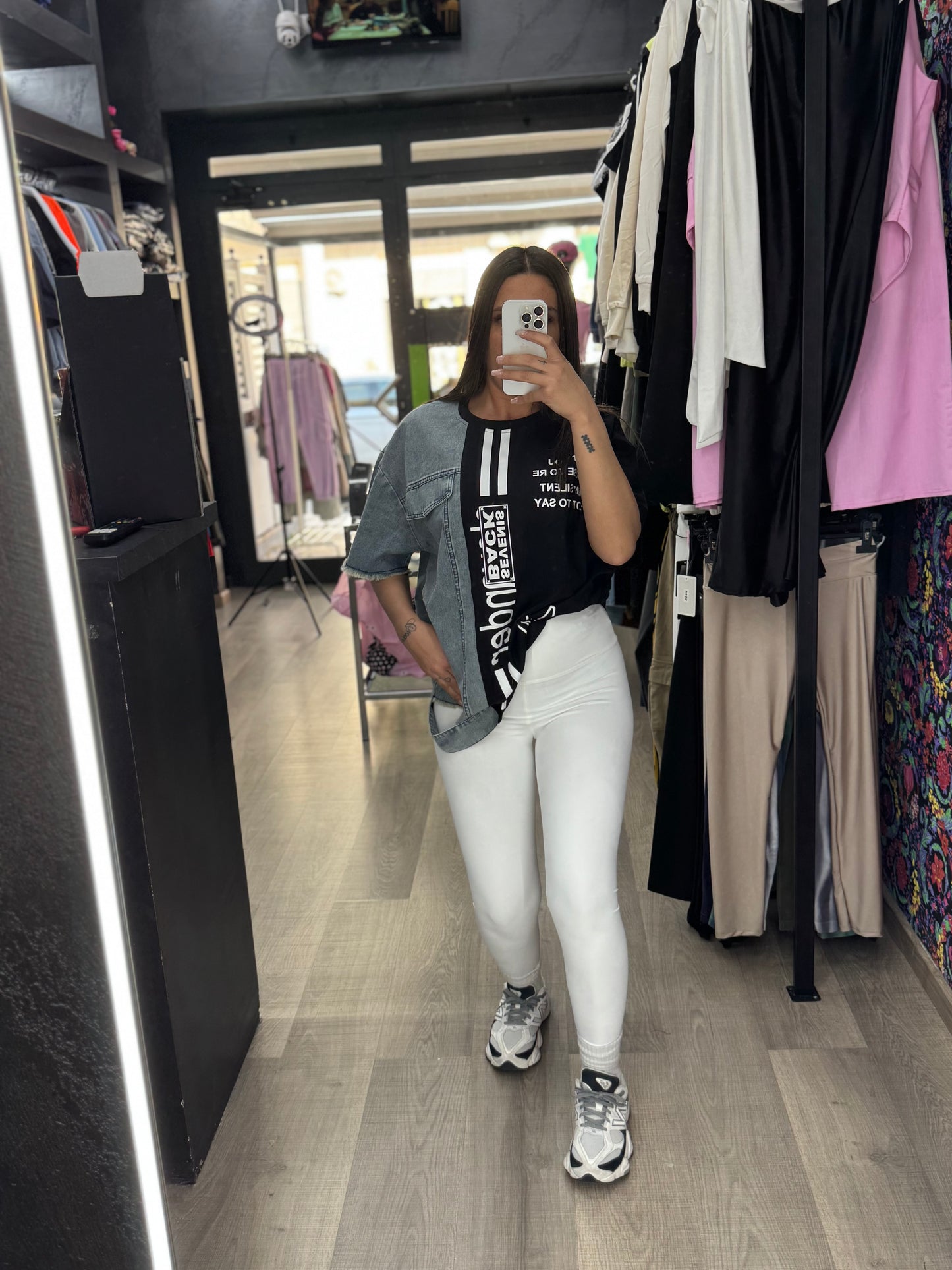 Magliettone in denim 36