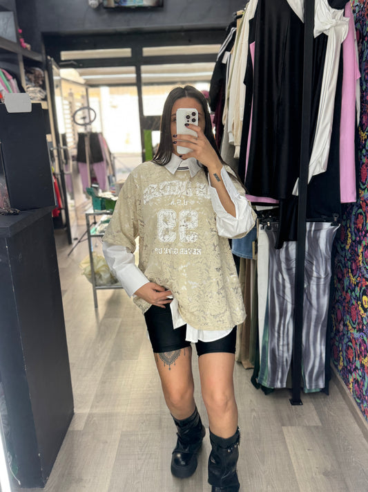 Maxi maglia los angeles con camicia 31
