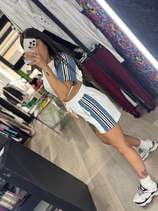 Coordinato denim bianco 116