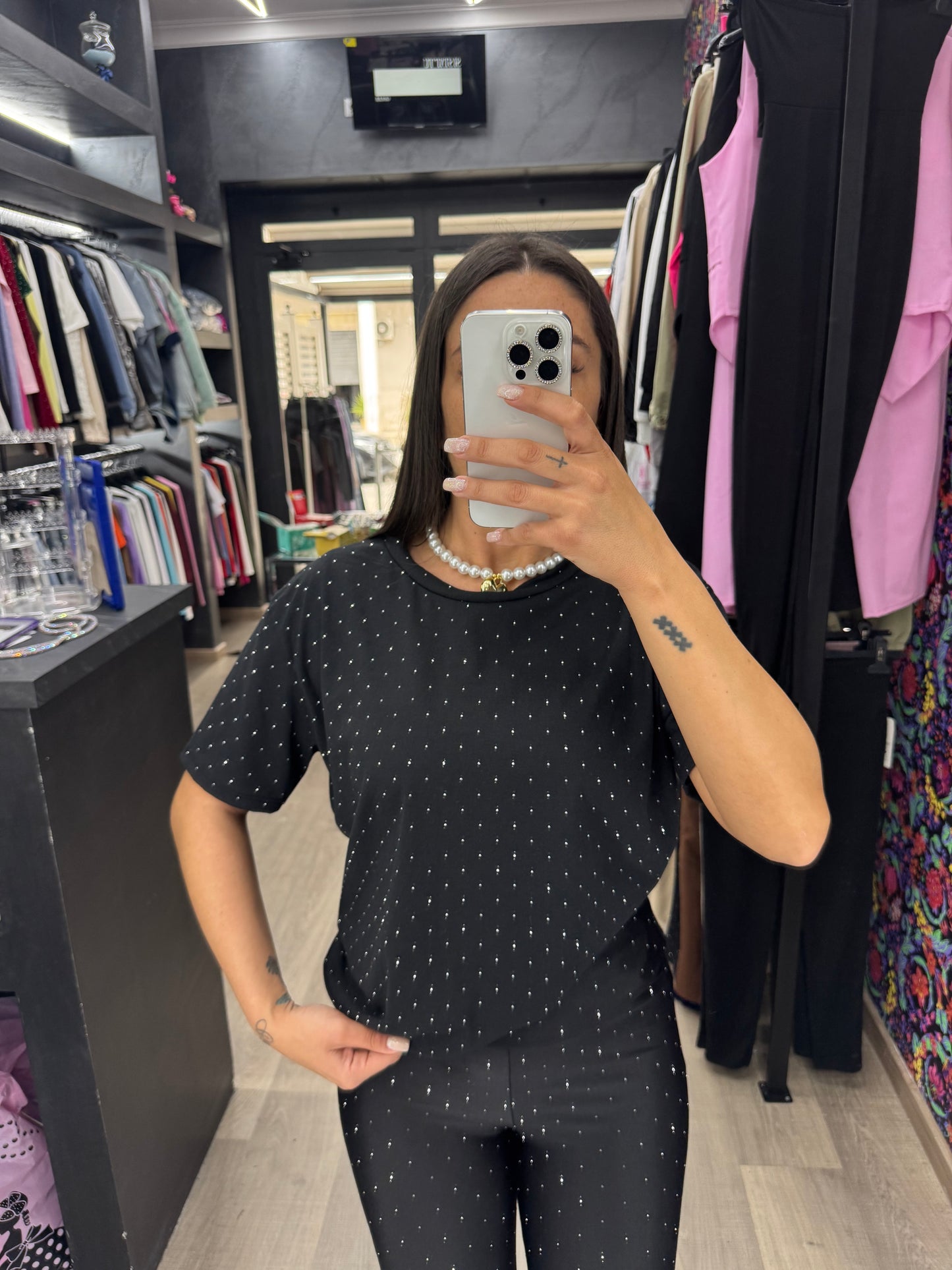 Maxi t shirt brillantini 101