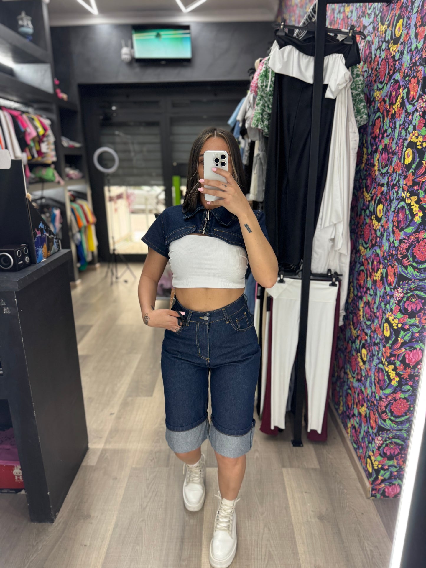 Coordinato denim scuro 575