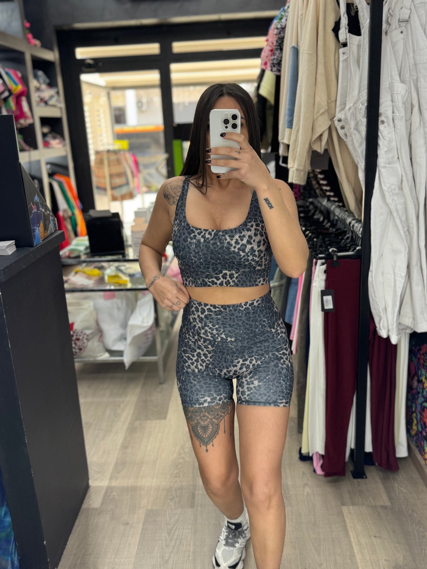 Coordinato diamond leopard 159