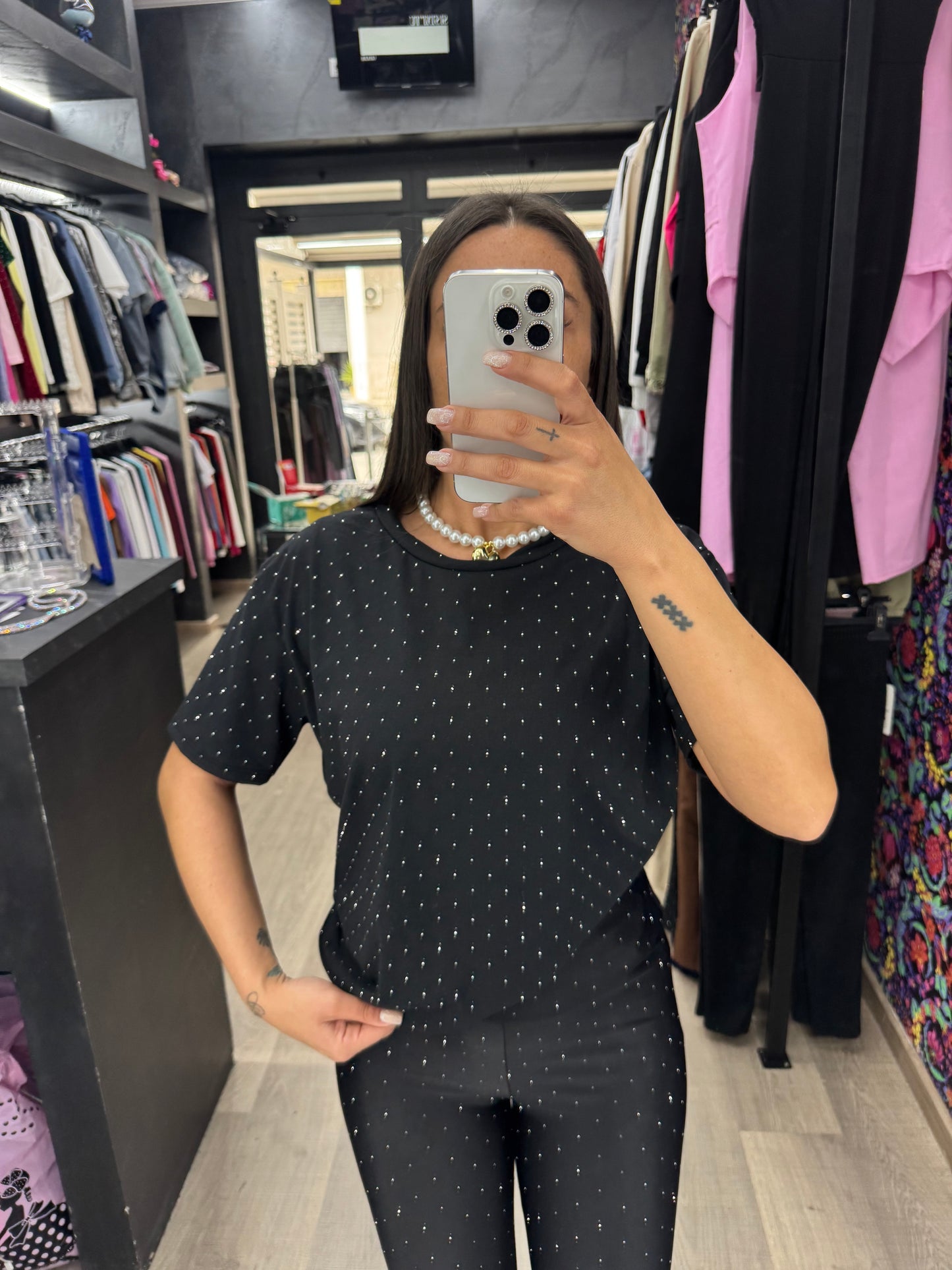 Maxi t shirt brillantini 101