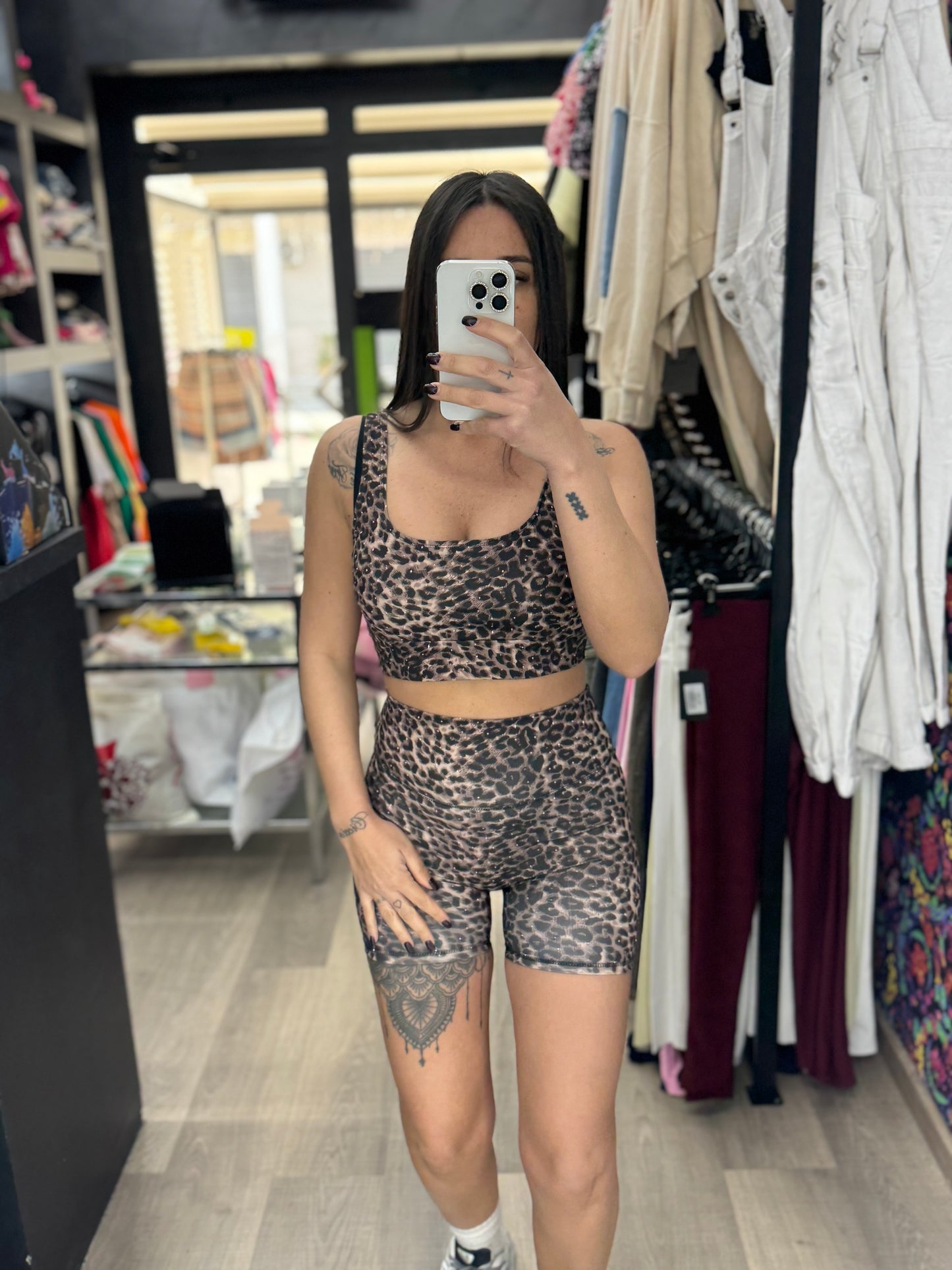 Coordinato leopard diamond 158