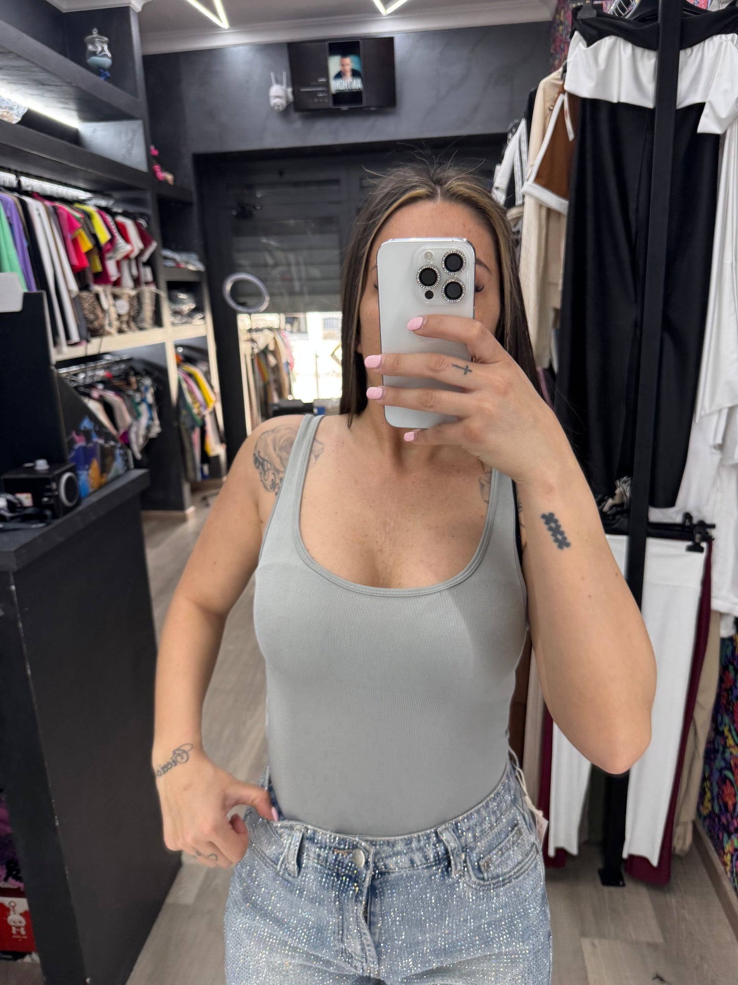 Body contenitivo a costine 386