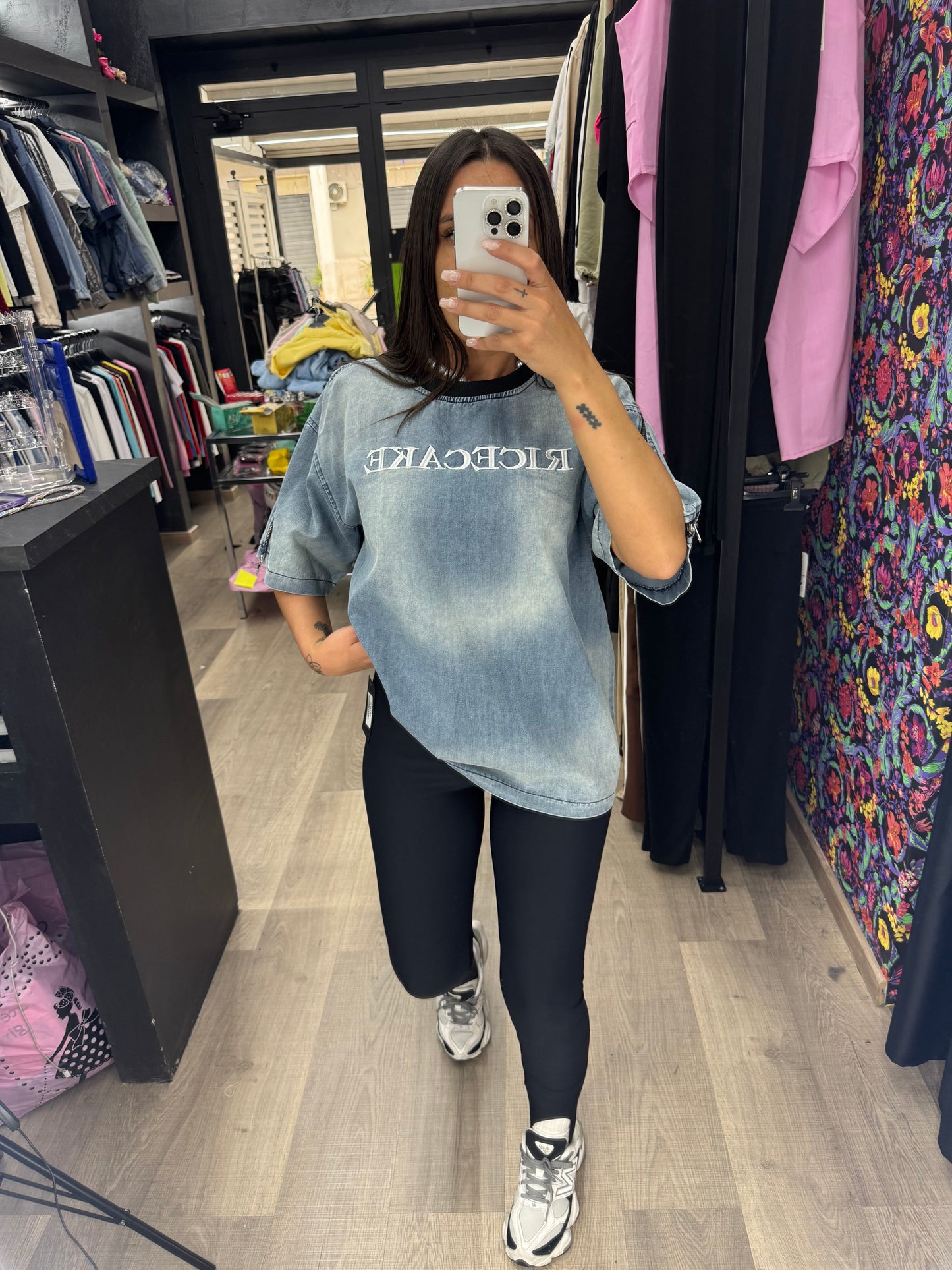 Maxi maglia denim