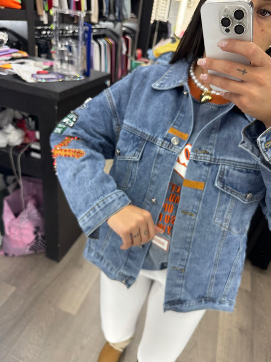 Giacchetto denim pluto