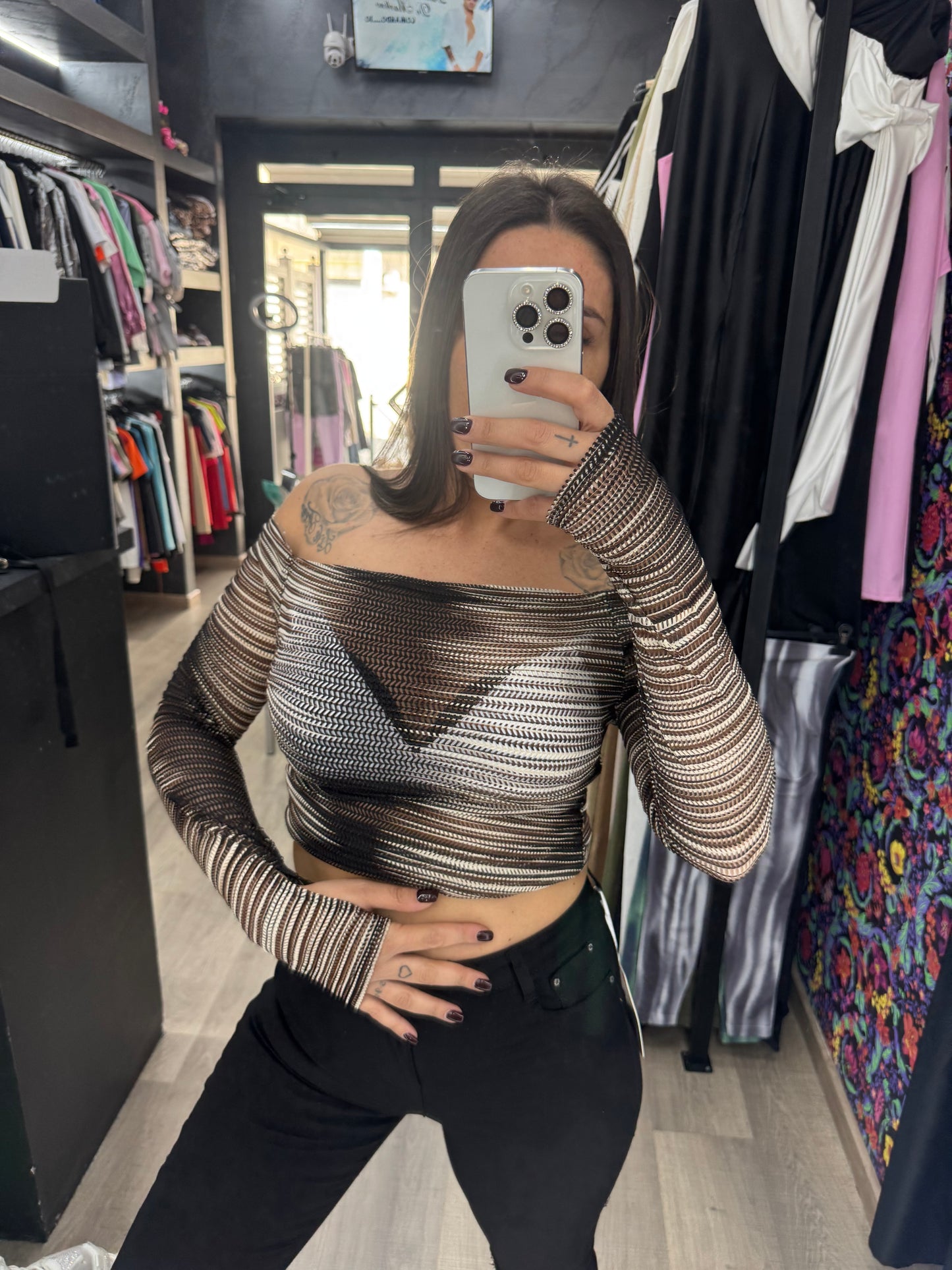 Top guanto velato 27