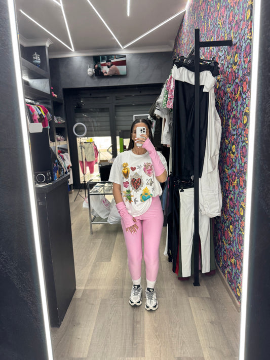 Maxi maglia manicotti rosa 179