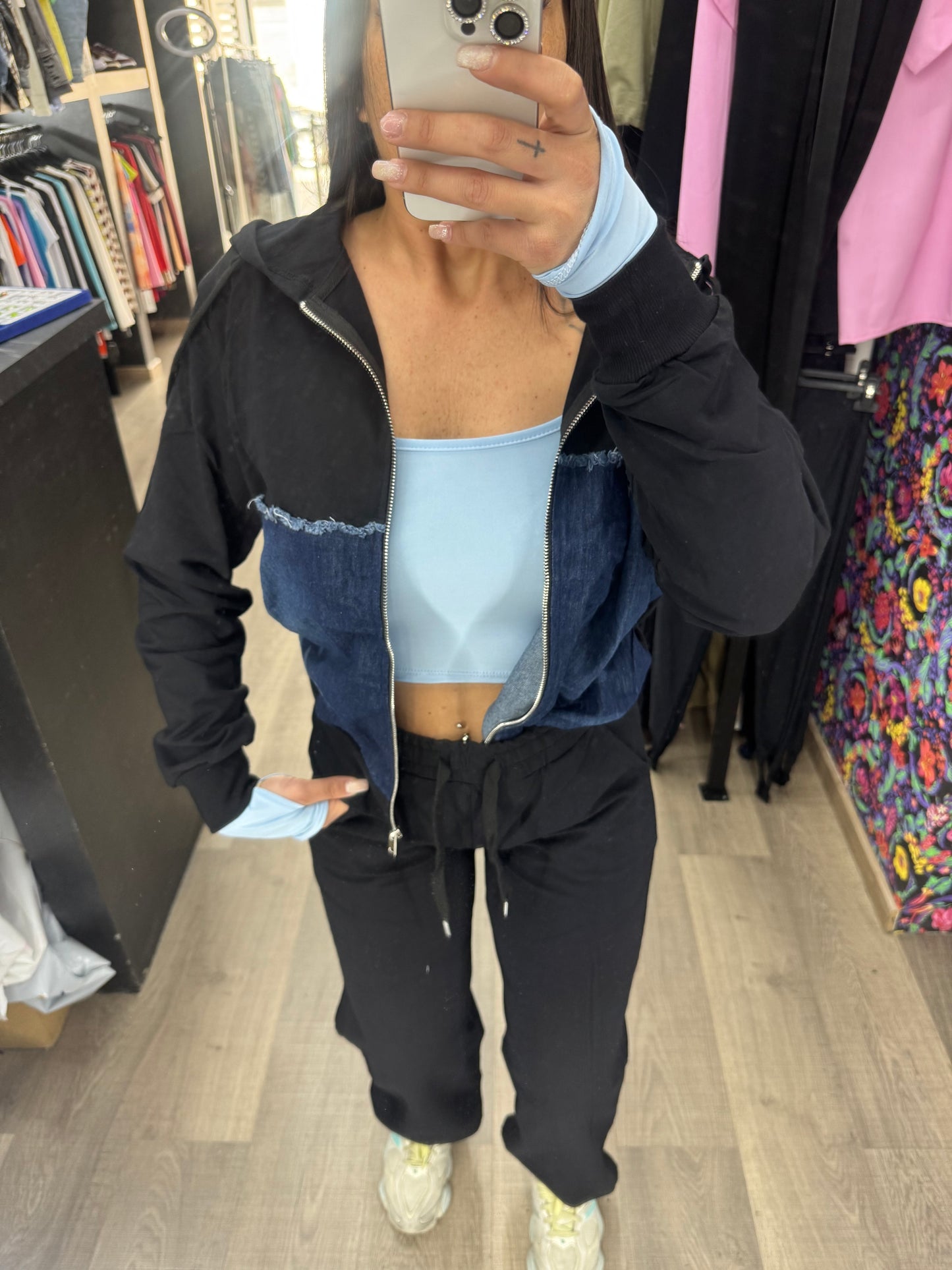 Tuta denim zip 214