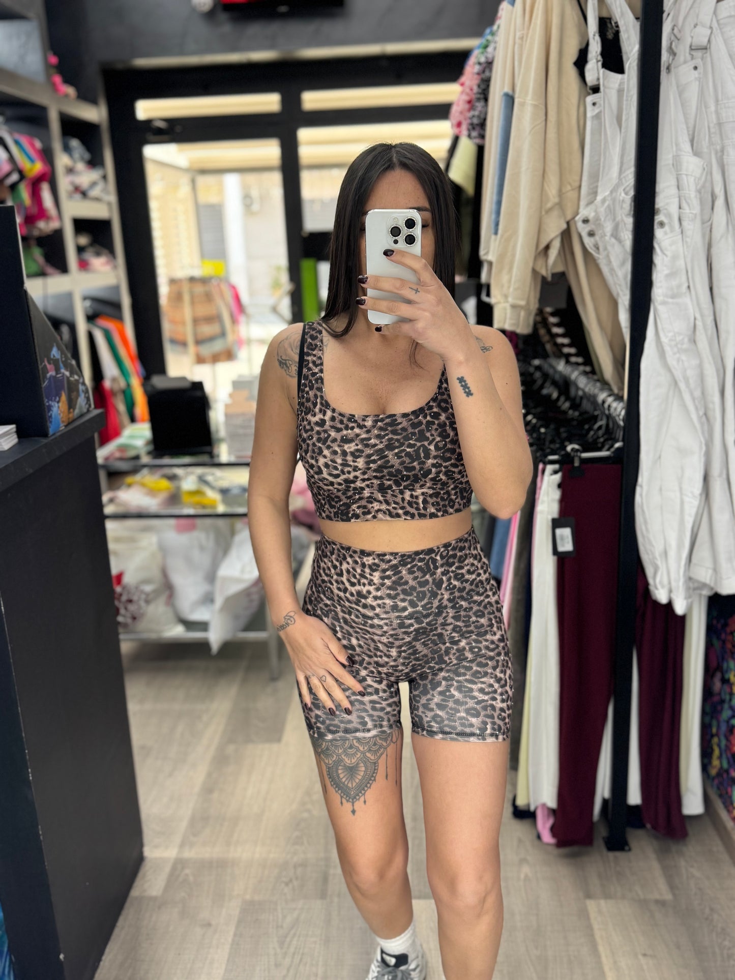Coordinato leopard diamond 158