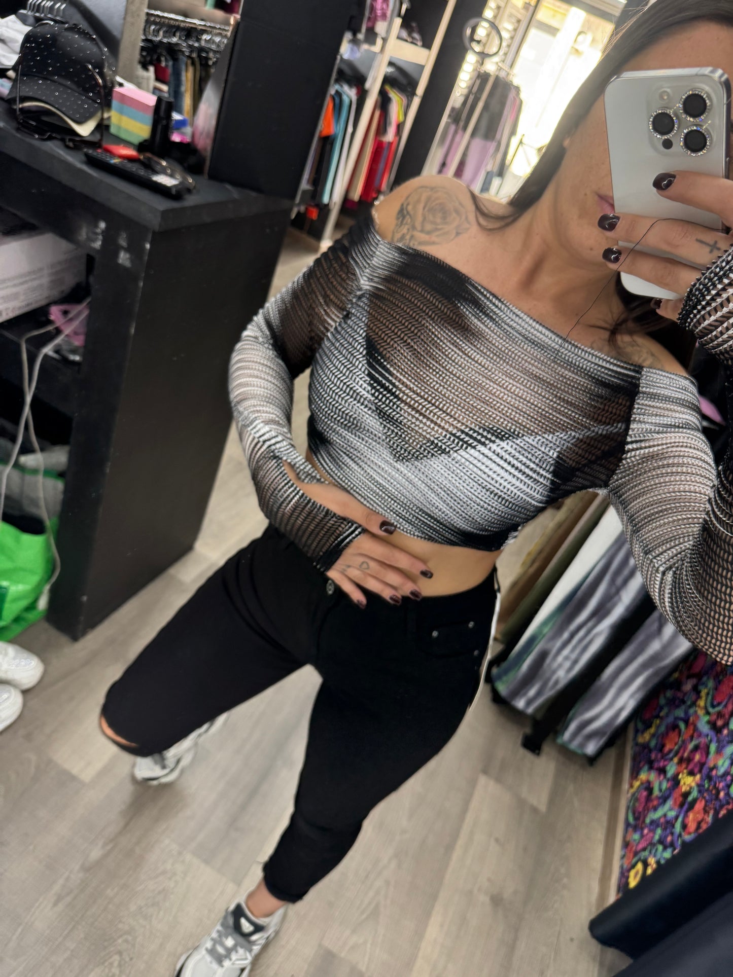 Top guanto velato 27