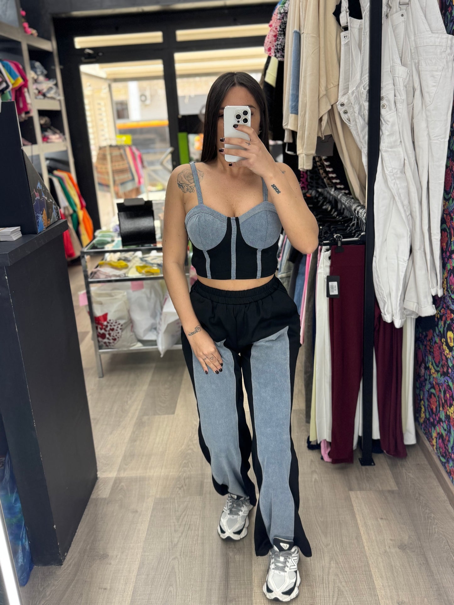 Coordinato neon nero 177
