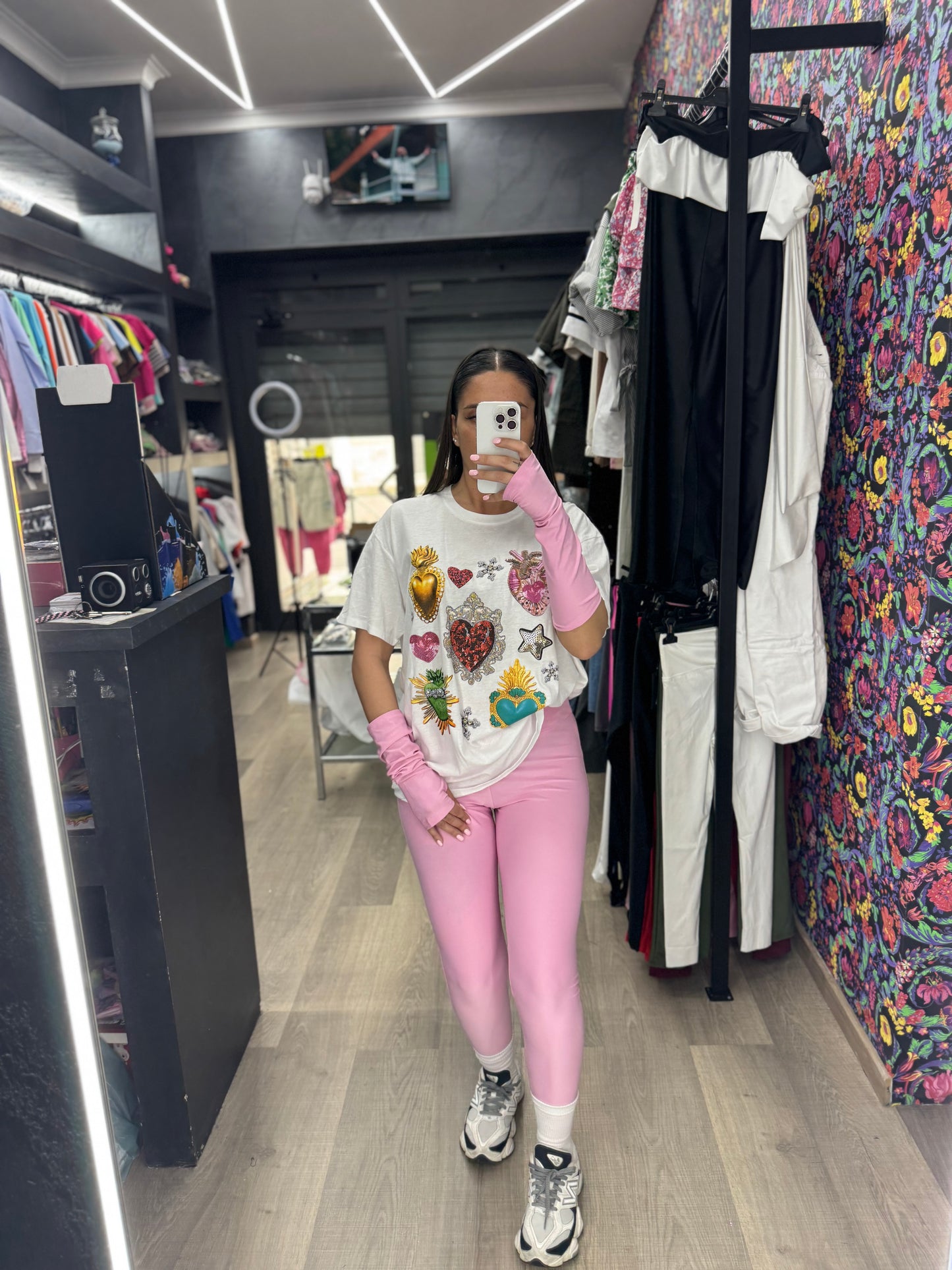 Maxi maglia manicotti rosa 179