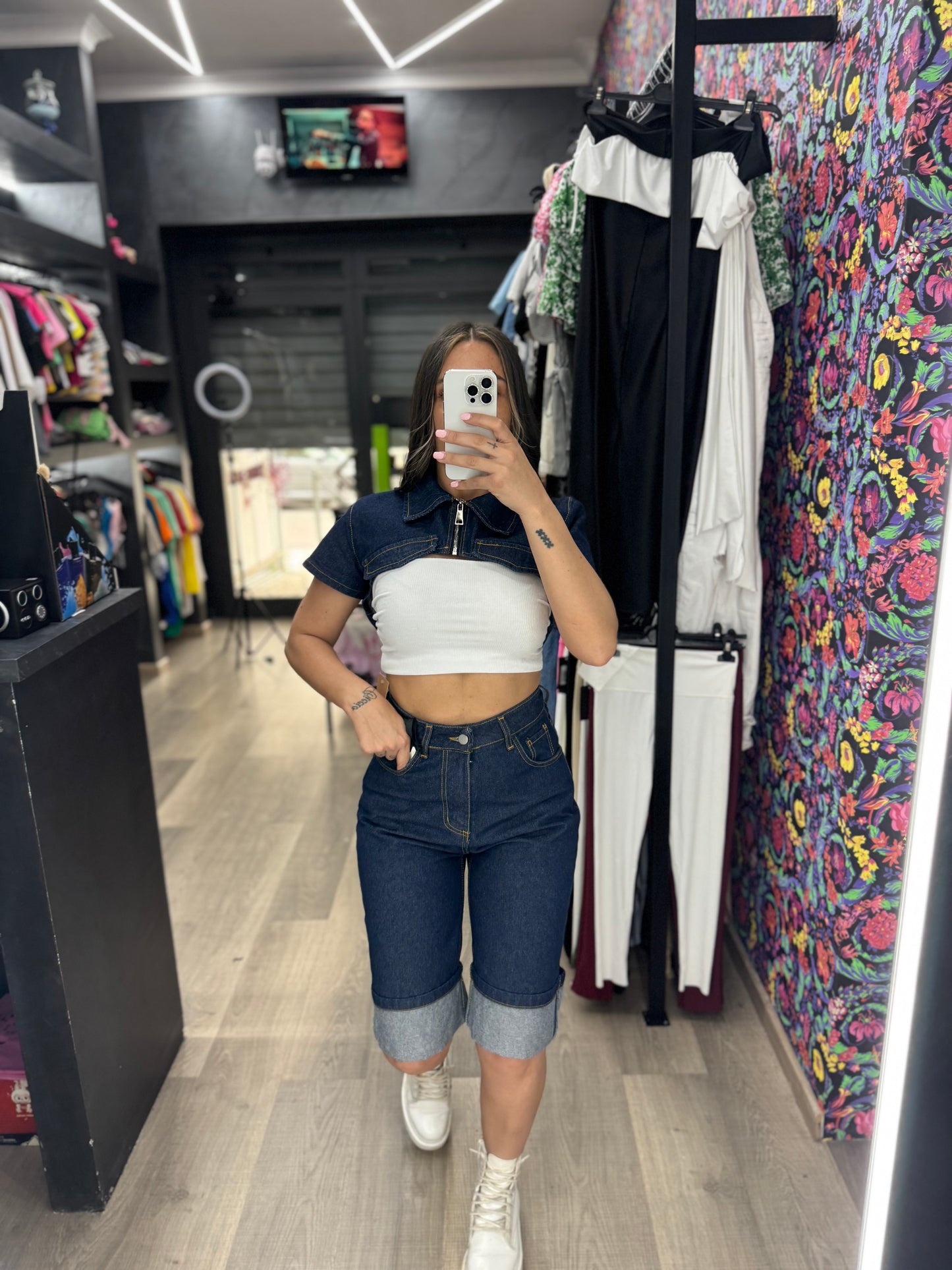 Coordinato denim scuro 575