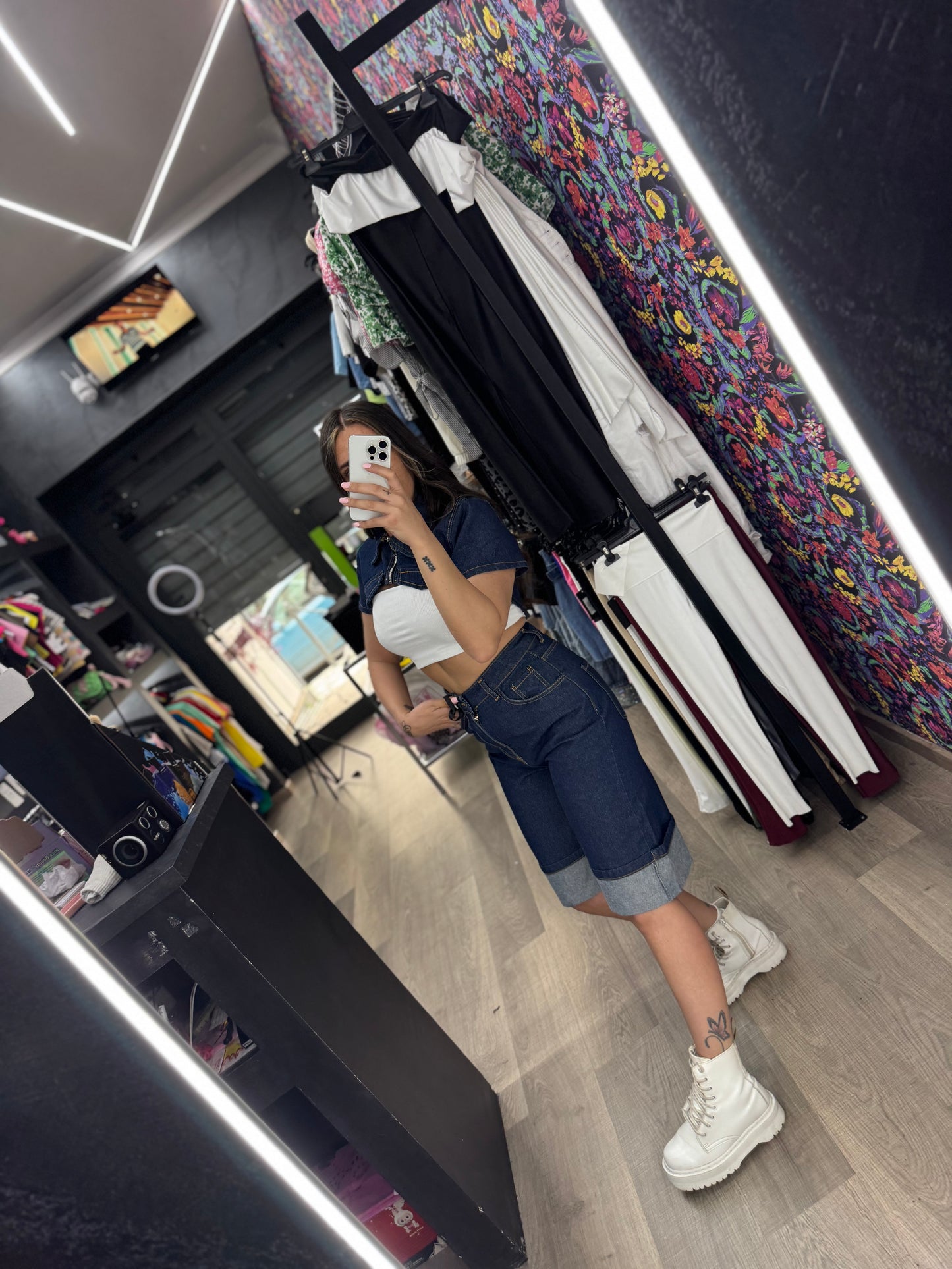 Coordinato denim scuro 575